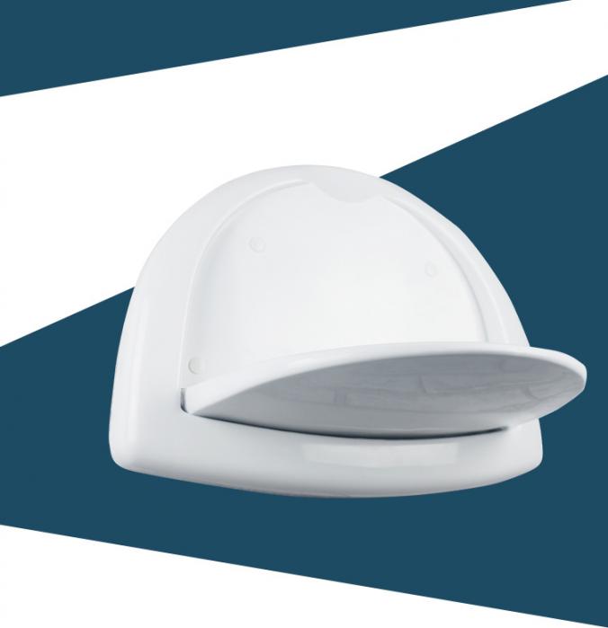 Imported Semi Circle Shaped White Shower Seat For Bathroom