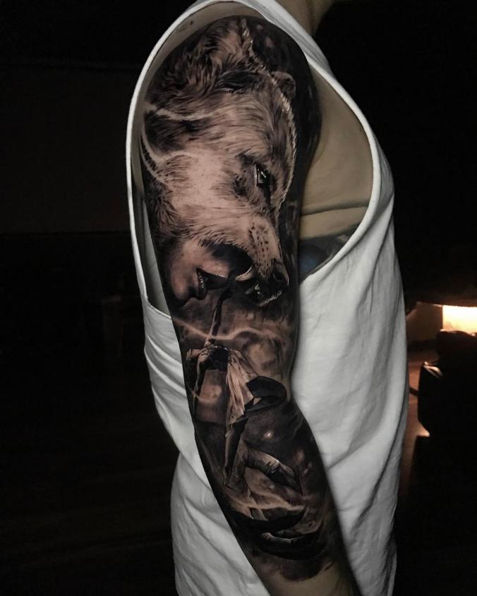 3D sleeve tattoo