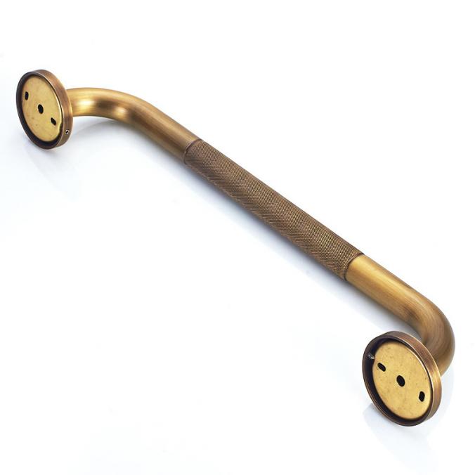 Brass Grab Bar Carved Bathroom