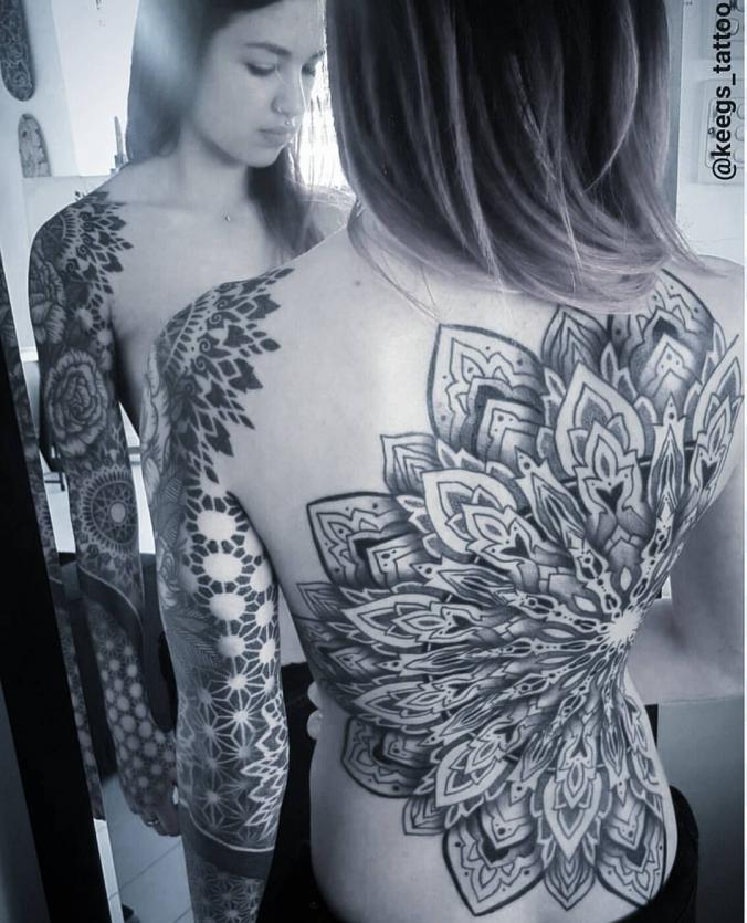 Rose mandala linework download tattoo design – TattooDesignStock