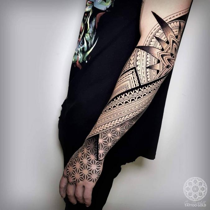 Mandala forearm tattoo