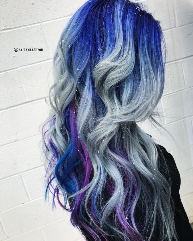 Icy color hairstyle