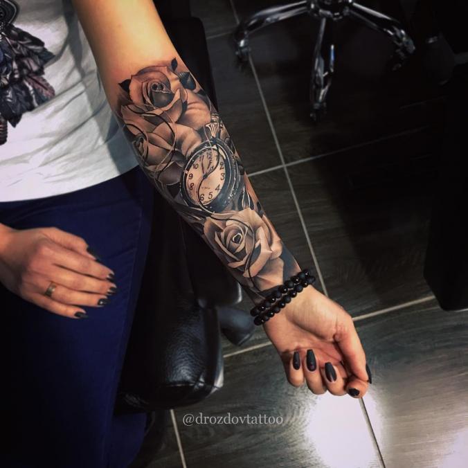 Flower forearm tattoo