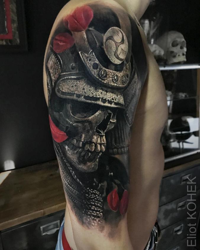 Skull sleeve tattoo