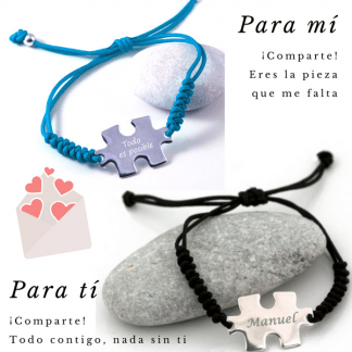 pack amor pulseras personalizadas puzzle para compartir