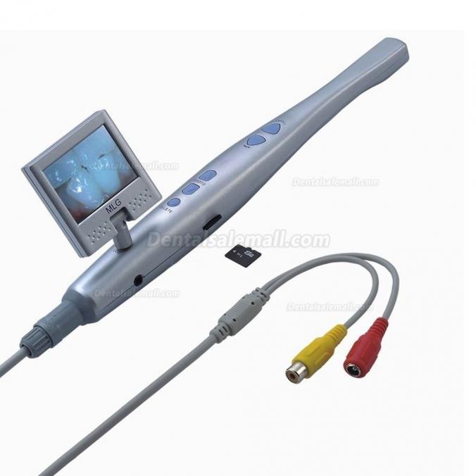 MLG Dental Intraoral Camera 6 LED Light Video&USB with 1DB SD Card + Mini LCD Screen

Features:
1.1/4 CMOS 1300,000pixels
2. Video output or USB output
3. High resolution, High sensitivity, High performance
4. Reliable light source with 6 pieces of white light LED
5. Compact Size, Easy to use and focus
6. 2 or 3 buttons control, can control previous picture, next picture, and delete picture from the cameras directly
7. Camera with 1DB SD card inside it, it can save more than 500 pictures.
8. Effective Pixels ( HxV ): 500*582
9. SKU: MLG-K-CF986-US