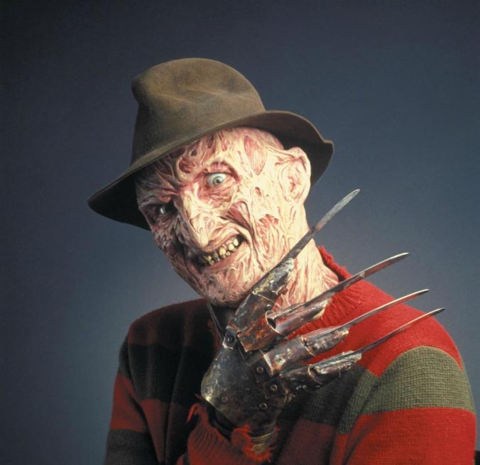 Undated Film Still Handout from A Nightmare on Elm Street. Pictured: Freddy Krueger. 

Freddy Krueger is a character from the A Nightmare on Elm Street film series. He first appeared in Wes Craven's A Nightmare on Elm Street as the spirit of a serial killer who uses a gloved hand with razors to kill his victims in their dreams, causing their deaths in the real world as well.