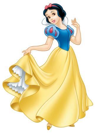 snow white princess illustration beauty cartoon yellow dress Stock Photo - 104747999