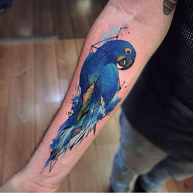 Parrot Tattoo Design (Stencil) by dfalkcreative on DeviantArt