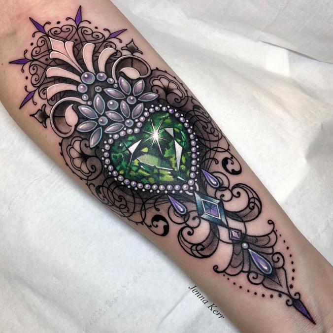 Absolutely loved doing this emerald heart
