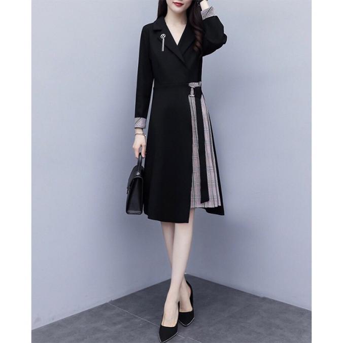 Burberry Patchwork Suit Dress In Black