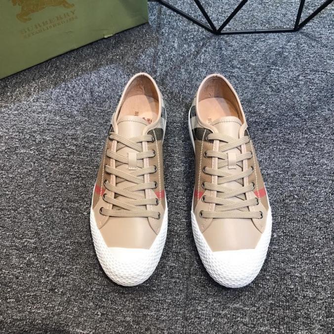 Burberry Vintage Check Cotton Sneakers In Beige