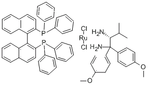 Dichloro[(R) (+) ,2' bis(diphenylphosphino) 1,1' binaphthyl][(2R) ( ) 1,1 bis(4 methoxyphenyl) 3 methyl 1,2 butanediamine]ruthenium(II) dich...