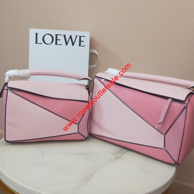 Loewe Puzzle Patchwork Bag Calfskin Pink