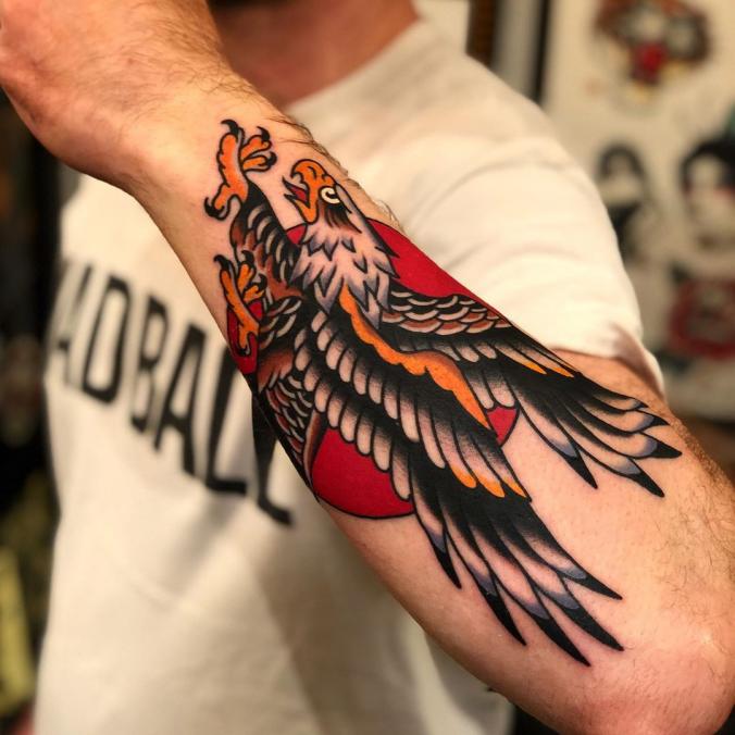 samuelebriganti on Instagram ：“Classic eagle for Micheal from Germany.  Done @boldwillhold.tattoo ...
