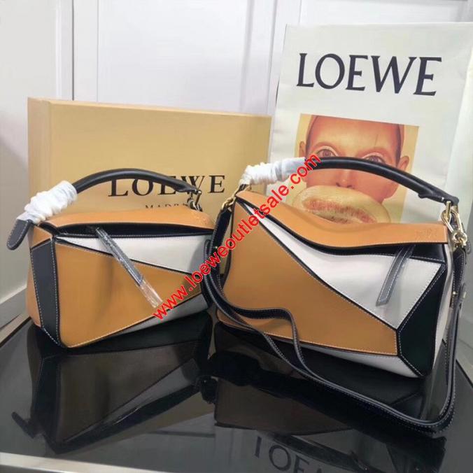 Loewe Puzzle Patchwork Bag Calfskin Brown