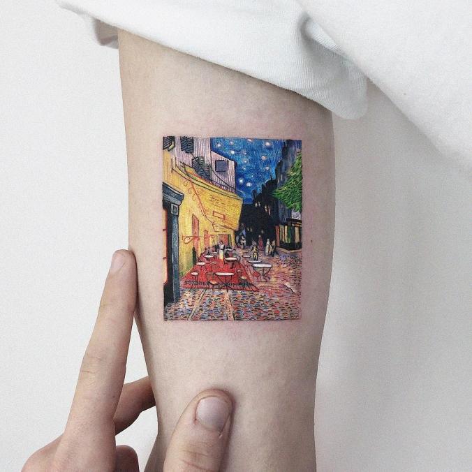 Kozo_tattoo on Instagram ：“Café terrace at night - Van Gogh ✨”