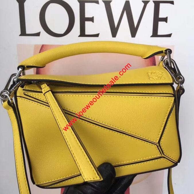 Loewe Puzzle Mini Bag Classic Calf In Yellow