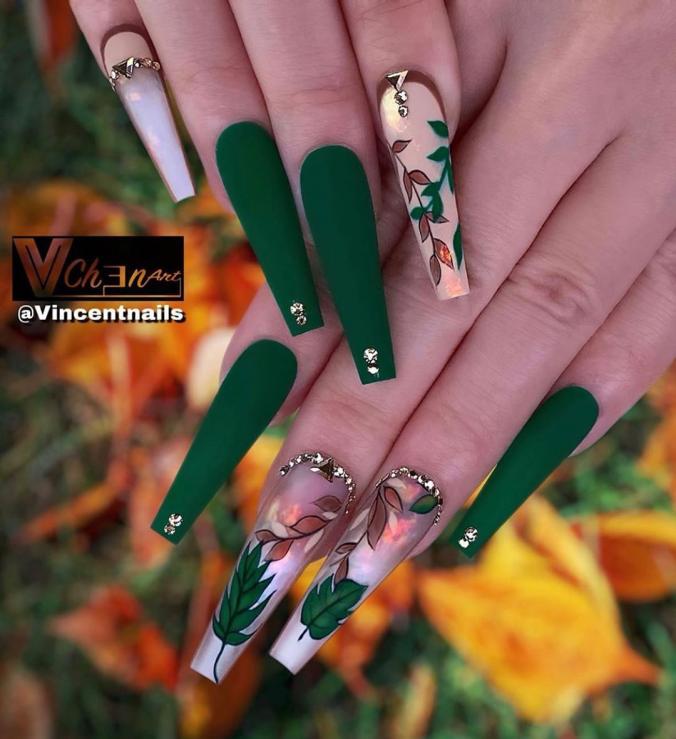Vina's Nails on Instagram ：“Amazing Autumn Set from Master @vincentnails.”