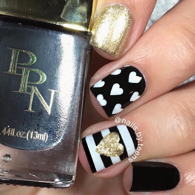 Kylie on Instagram ：“Black   white mix n match inspired by @nailsbycambria Tutorial laterProducts used:@pinkprincesscosmetics 'divinely made' 'respect' use…”