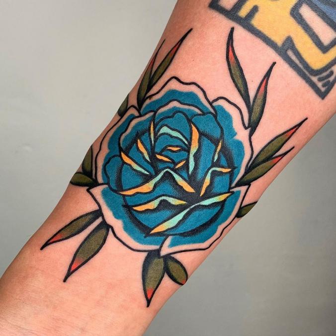 Hyunki tattooer on Instagram ：“Blue rose tattoo