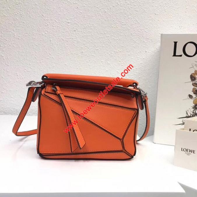 Loewe Puzzle Mini Bag Classic Calf In Orange