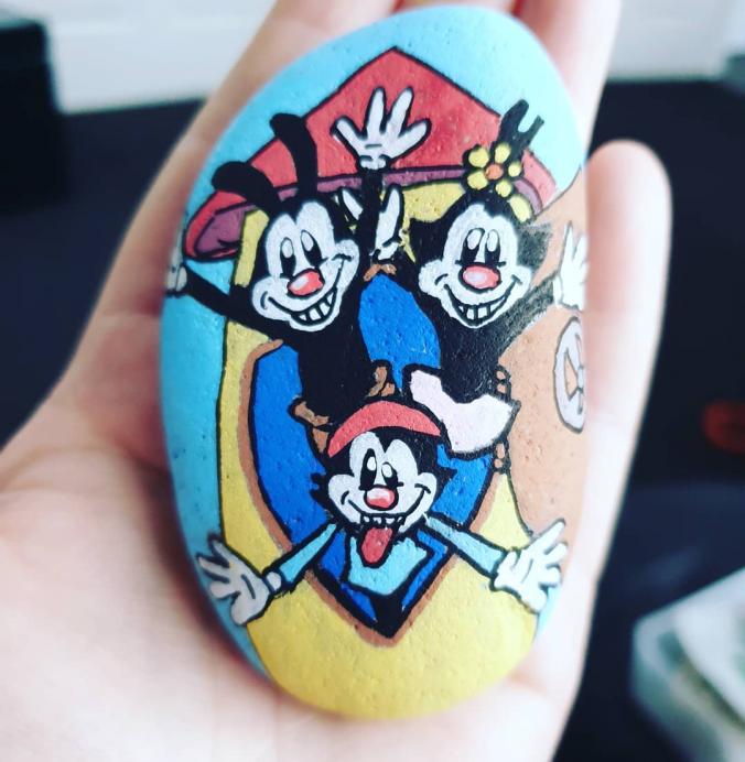 Stacey on Instagram: “not painted a rock for a while so thought i would take a bit of me time and paint one today 