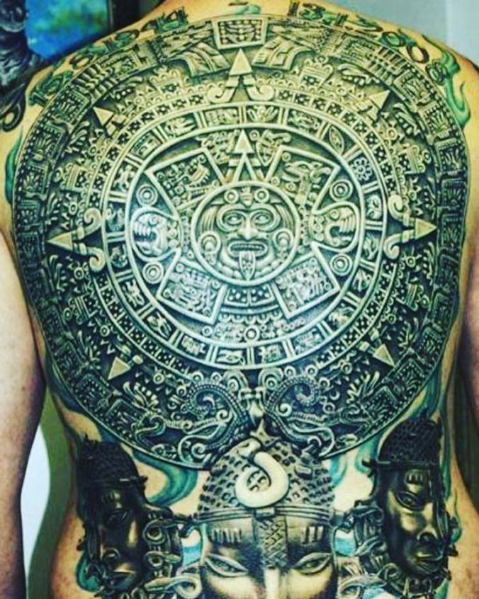  Intricate Aztec  full Back Tattoos on Instagram