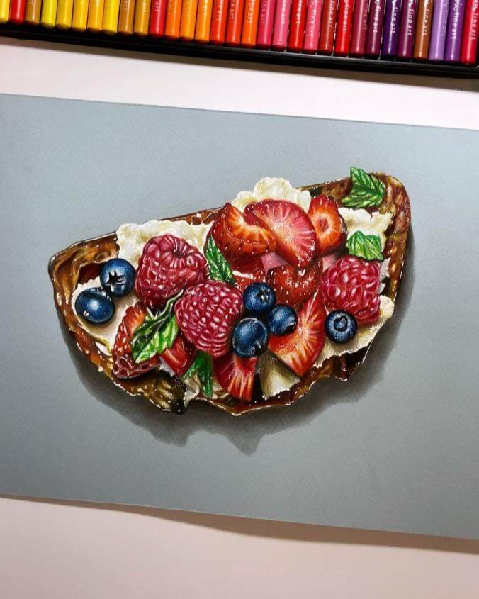 Anastasia Khoroshenko on Instagram ：“Here's my new drawing! What's your favorite food? 