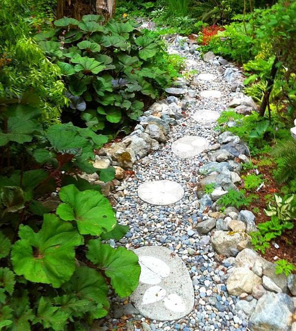 25 Unique Backyard Landscaping Ideas and Garden Path Designs with Pebbles