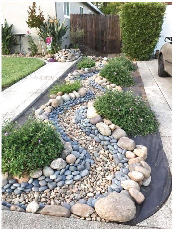 Water Feature River Rock, River Rock Beds Landscaping