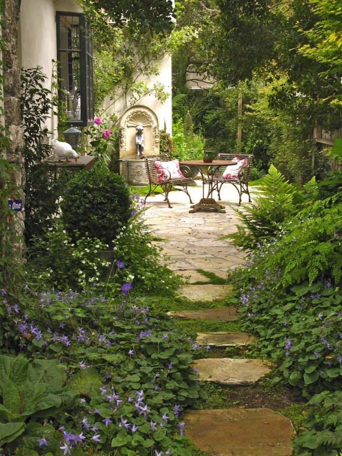 Garden stone pathway