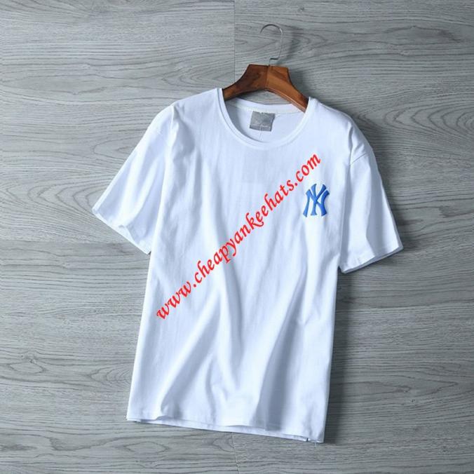 MLB NY Popcorn 21 Short Sleeve T-shirt New York Yankees White