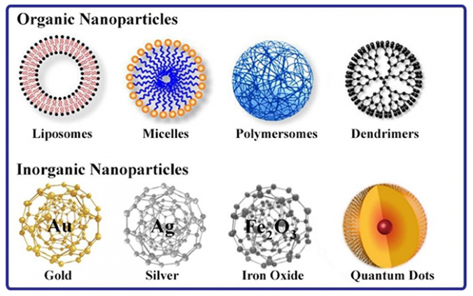 Scheme showing the different types of nanoparticles used in  drug delivery for the treatment of the various types of cancers (Rasha Itani. ...
