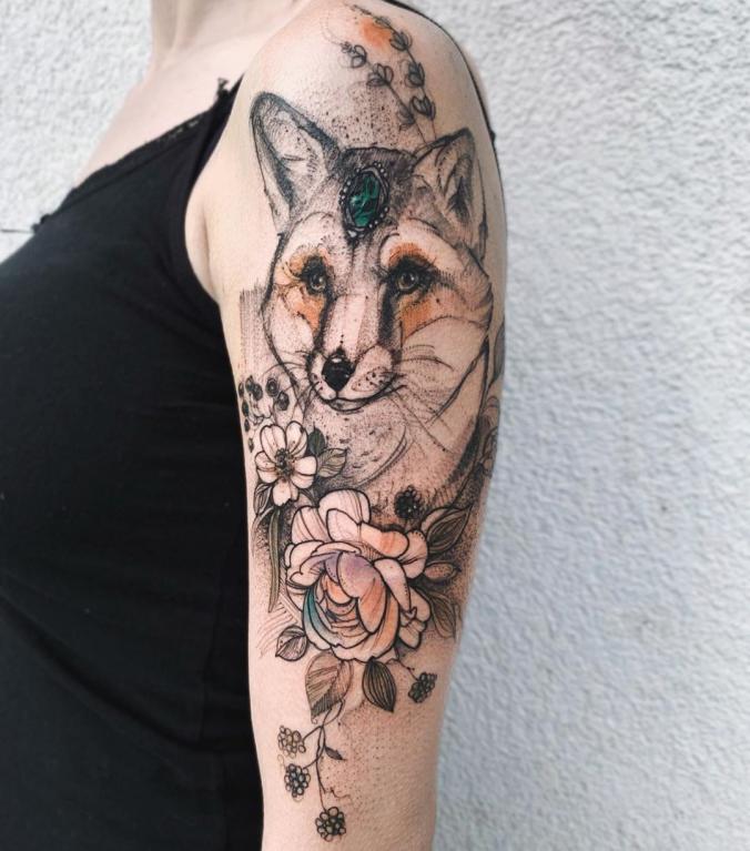 Pliszka | Sketches fox tattoo