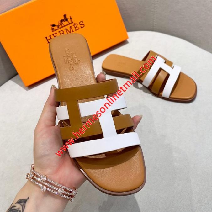 Hermes Amore Sandal Calfskin In Brown