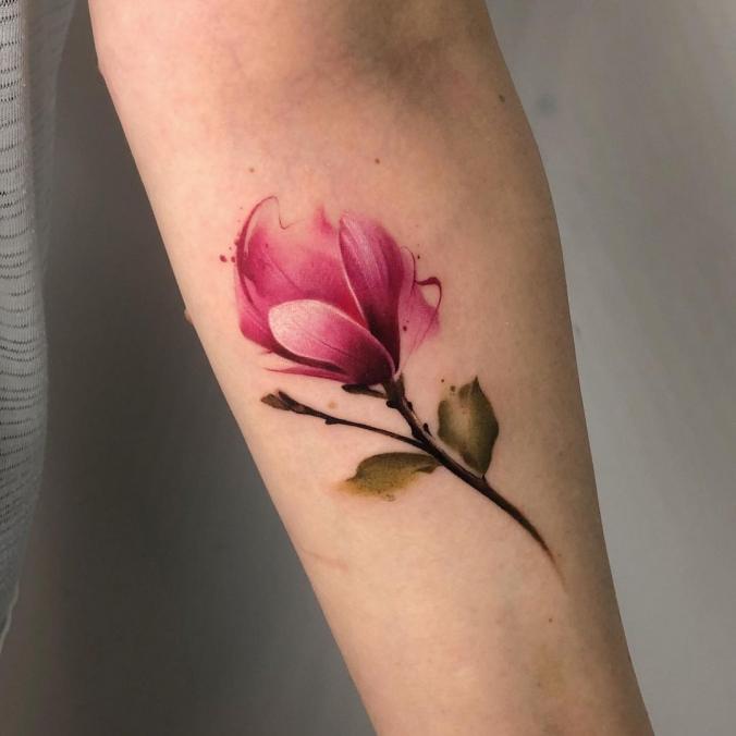 Mai Zait Tattoo on Instagram ：“Magnolia flower 