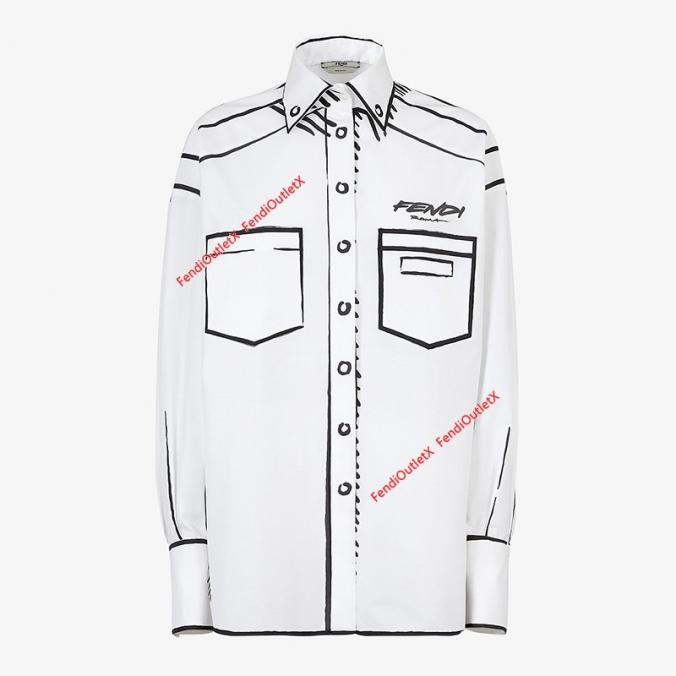 Fendi Roma Joshua Vides Shirt In Cotton White