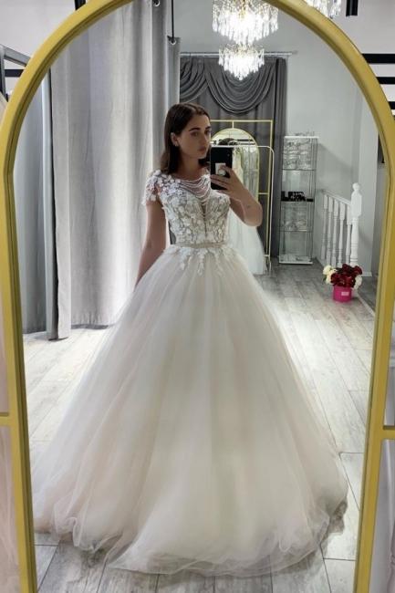 Designer Hochzeitskleid A Linie | Brautkleid Tüll