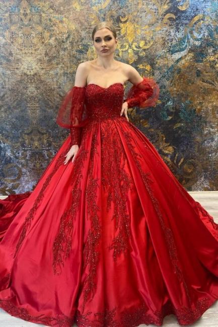 Luxus Hochzeitskleider Rot | Prinzessin Brautkleider Online Kaufen