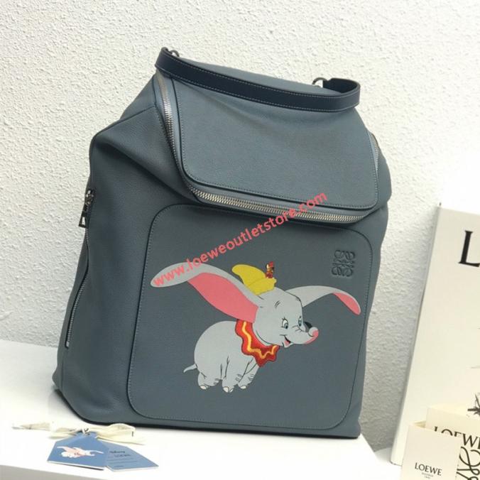 Loewe Goya Backpack x Dumbo Grained Calfskin In Blue