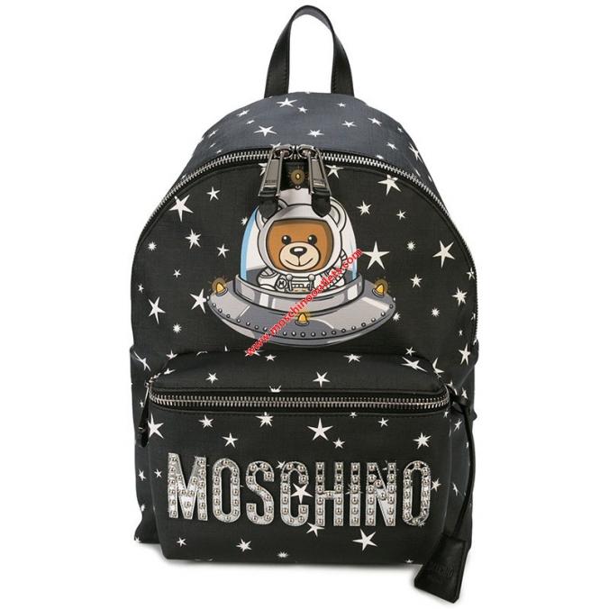 Moschino Ufo Teddy Backpack Black