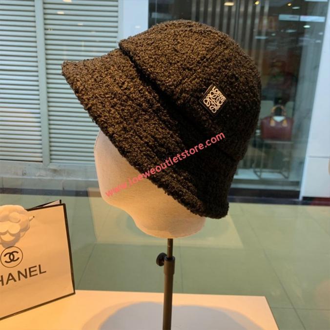 Loewe Lambskin Fisherman Hat In Black
