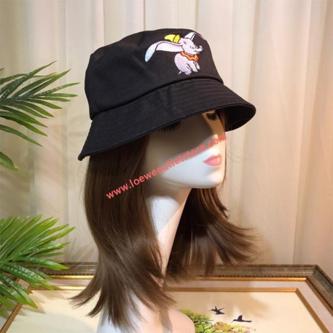 Loewe Dumbo Cotton Bukect Hat In Black
