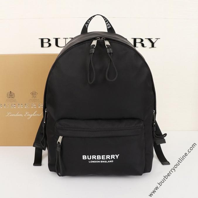 Burberry Logo Print ECONYL? Backpack In Black