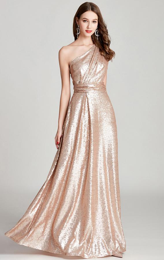 One Shoulder Formal Dresses, Elegant Evening Gowns for Party
