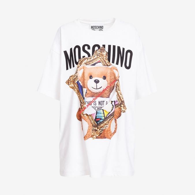 Moschino Frame Teddy Bear T-Shirt White