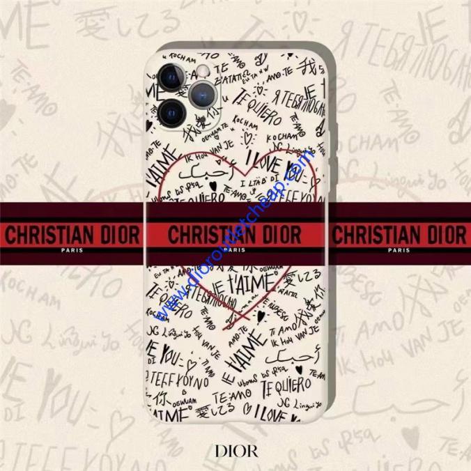 Christian Dior Dioramour Graffiti iPhone Case White