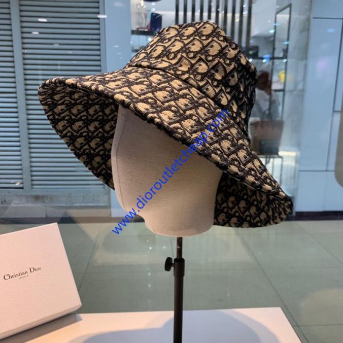 Dior Teddy Bucket Hat Oblique Cotton Blue
