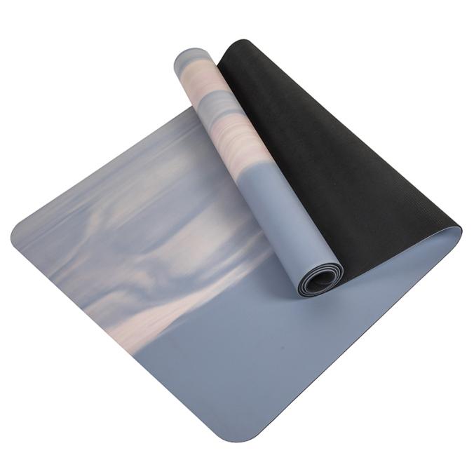 Contrast Color PU Rubber Yoga Mat